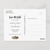 Rustic Wedding Save The Date Briefkaart (Achterkant)