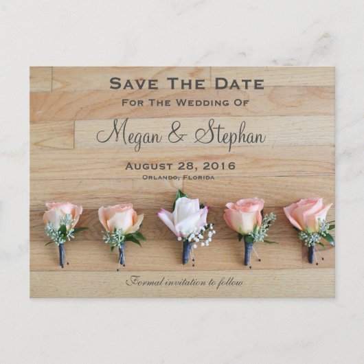 Rustic Wedding Save The Date Briefkaart (Voorkant)