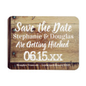 Rustic Wedding Save the Date Flexible Photo Magnet Magneet (Horizontaal)