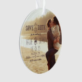 Rustic Wedding Save the Date Foto Ornament (voorkant)