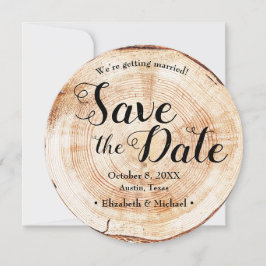Rustic Wedding Save the date foto Wood Barn Kaart