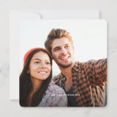 Rustic Wedding Save the date foto Wood Grain Invi Kaart (Achterkant)