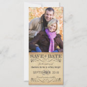 Rustic Wedding Save the Date Magnetische foto uitn Magnetische Uitnodiging (Voorkant)