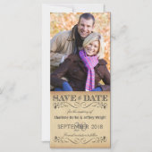 Rustic Wedding Save the Date Magnetische foto uitn Uitnodiging (Voorkant)