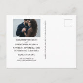 Rustic Wedding Save the date photoWood Grain Briefkaart (Achterkant)