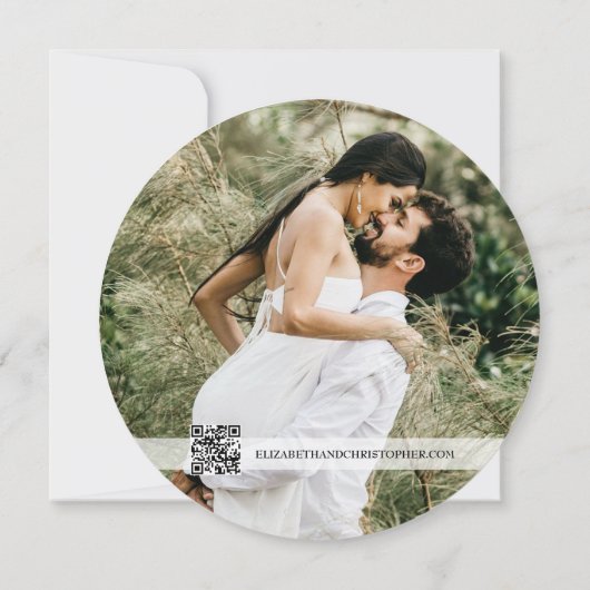 Rustic Wedding Save the date photoWood Grain Kaart (Achterkant)