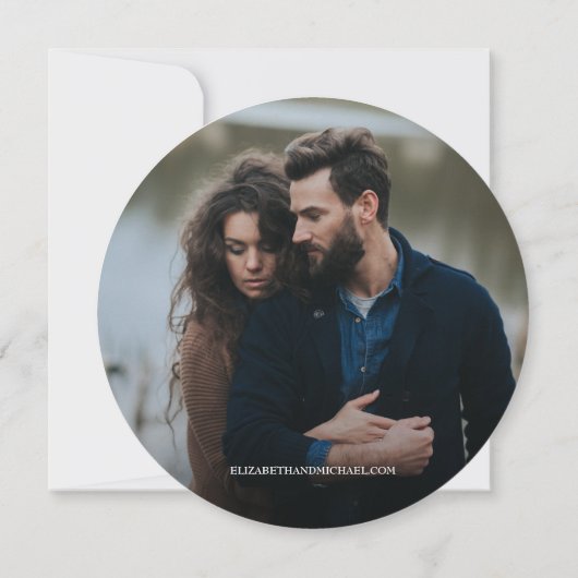 Rustic Wedding Save the date photoWood Grain Kaart (Achterkant)