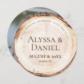 Rustic Wedding Save the date photoWood Grain Kaart (Voorkant / Achterkant)