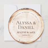 Rustic Wedding Save the date photoWood Grain Kaart (Voorkant)