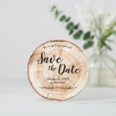 Rustic Wedding Save the date photoWood Grain Kaart (Staand voorkant)