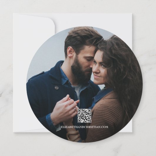 Rustic Wedding Save the date photoWood Grain Kaart (Achterkant)