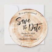 Rustic Wedding Save the date photoWood Grain Kaart (Voorkant)