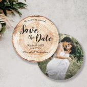 Rustic Wedding Save the date photoWood Grain Kaart