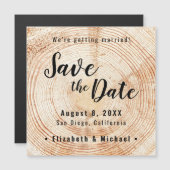 Rustic Wedding Save the date Printed Wood Slice (Voorkant / Achterkant)