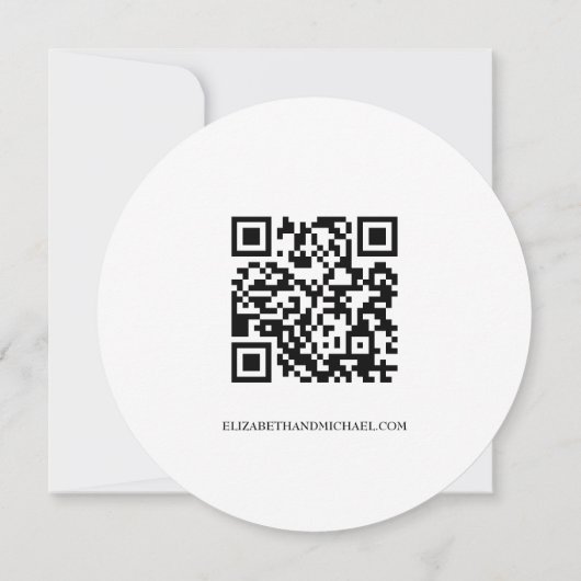 Rustic Wedding Save the date QR Code website Kaart (Achterkant)