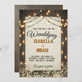 Rustic Wedding Save the Date Sjablonen met Herfst  (Voorkant / Achterkant)