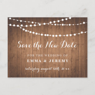 Rustic Wedding Save the new date Briefkaart