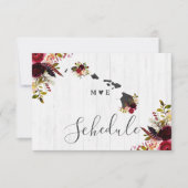 Rustic Wedding Schedule van de staatsbestemming Ha Kaart (Voorkant)