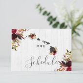 Rustic Wedding Schedule van de staatsbestemming Ha Kaart (Staand voorkant)