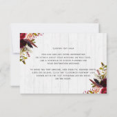 Rustic Wedding Schedule van de staatsbestemming Ha Kaart (Achterkant)