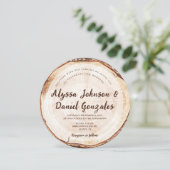 Rustic Wedding Script-namen Hout Cut slice disk Kaart (Staand voorkant)