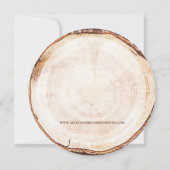 Rustic Wedding Script-namen Hout Cut slice disk Kaart (Achterkant)