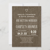 Rustic Wedding Shower-uitnodigingen Kaart (Voorkant)