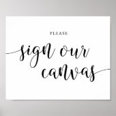 Rustic Wedding Sign Our Canvas Poster (Voorkant)