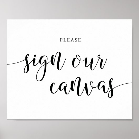 Rustic Wedding Sign Our Canvas Poster (Voorkant)