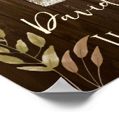 Rustic Wedding Sign Poster (Hoek)