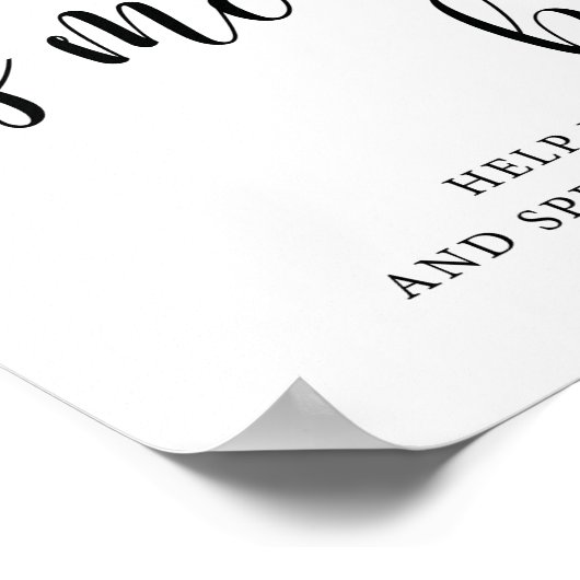 Rustic Wedding S'mores Bar Smore Love Sign Poster (Hoek)