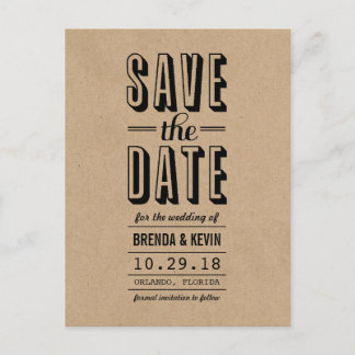 Rustic Wedding sparen het Briefkaart van de Datum