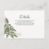 Rustic Wedding Sprigs-kaart Informatiekaartje (Voorkant)