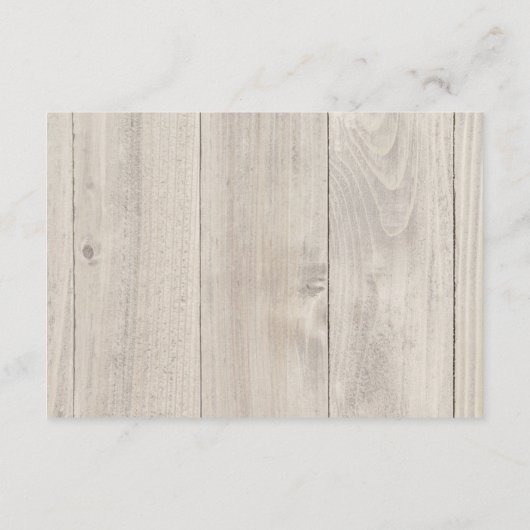 Rustic Wedding Sprigs-kaart Informatiekaartje (Achterkant)