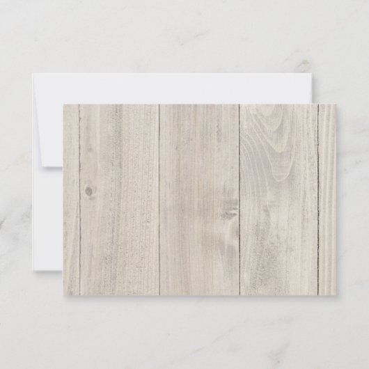 Rustic Wedding Sprigs Reception Kaart (Achterkant)