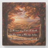 Rustic Wedding  Stenen Onderzetter (Voorkant)