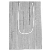 Rustic Wedding Sunflower Blauwgroen Wood Grijze st Medium Cadeauzakje (Achterkant)