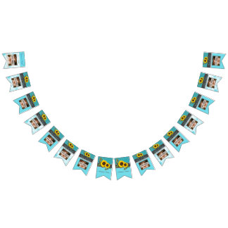 Rustic Wedding Sunflower Blauwgroen Wood Grijze st Vlaggetjes