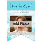 Rustic Wedding Sunflower Blauwgroen Wood Grijze st Vlaggetjes (Eerste vlag)