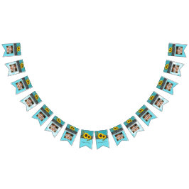 Rustic Wedding Sunflower Blauwgroen Wood Grijze st Vlaggetjes