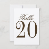 Rustic Wedding Table Number Kaart (Voorkant)