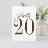 Rustic Wedding Table Number Kaart (Staand voorkant)