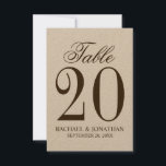 Rustic Wedding Table Number Kaart<br><div class="desc">Rustic Wedding Table Number Kaarten. Ook perfect voor vrijgezellenfeest,  verjaardagsfeest,  restaurants,  speciale feestjes en evenementen.</div>