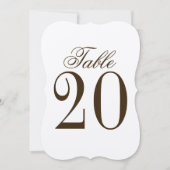 Rustic Wedding Table Number Kaart (Voorkant)