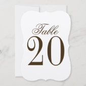 Rustic Wedding Table Number Kaart (Achterkant)