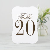 Rustic Wedding Table Number Kaart (Staand voorkant)