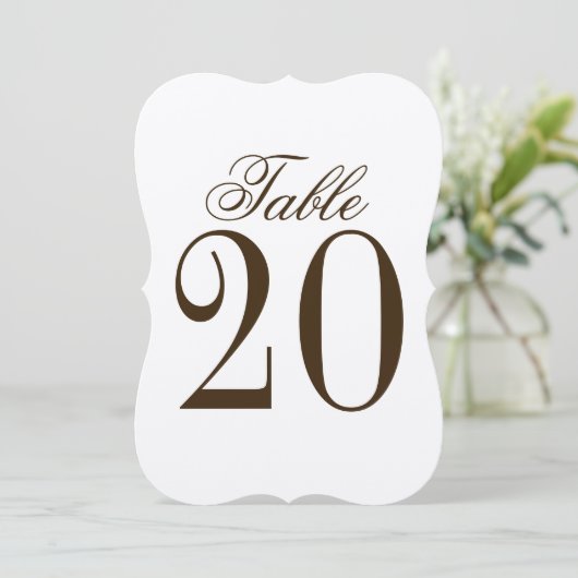  Rustic Wedding Table Number Kaart (Staand voorkant)