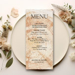 Rustic Wedding Tree Houdbaars Grain Menu<br><div class="desc">Introductie van onze rustieke bruiloft boom hout schors graan menu, de perfecte aanvulling op uw rustiek-thema bruiloft. Deze aanpasbare menukaarten zijn voorzien van een combinatie van moderne en serieuze lettertypen voor de menutitel, waardoor een stijlvol en visueel aantrekkelijk ontwerp wordt gemaakt. De rustieke houten korrelachtergrond voegt een vleugje natuurlijke charme...</div>