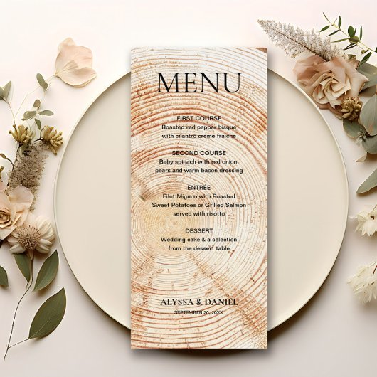 Rustic Wedding Tree Houdbaars Grain Menu