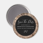 Rustic Wedding Tree Ring Custom Magneet (Voorkant / Achterkant)